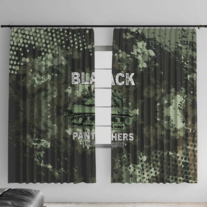 761st Tank Battalion Black Panthers Window Curtain WWII Military Camouflage - African Pride