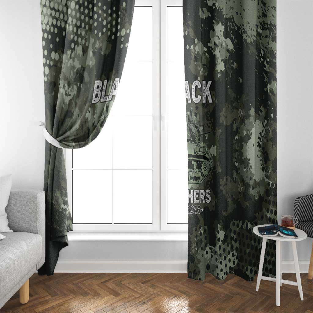761st Tank Battalion Black Panthers Window Curtain WWII Military Camouflage - African Pride