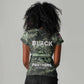 761st Tank Battalion Black Panthers Women V-Neck T-Shirt WWII Military Camouflage - African Pride