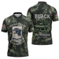 761st Tank Battalion Black Panthers Zipper Polo Shirt WWII Military Camouflage - African Pride
