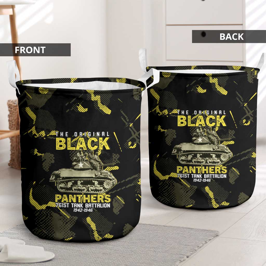 The Original Black Panthers 761st Tank Battalion Laundry Basket African American Heroes - African Pride