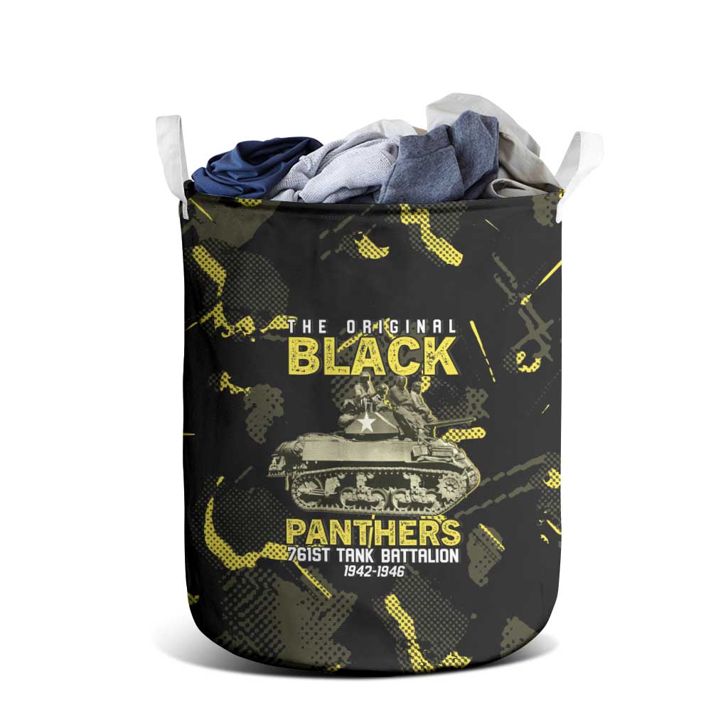 The Original Black Panthers 761st Tank Battalion Laundry Basket African American Heroes - African Pride