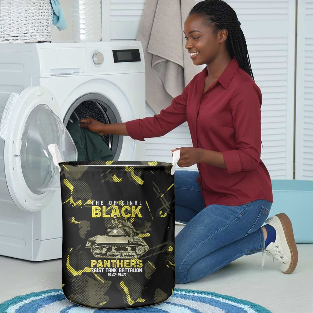 The Original Black Panthers 761st Tank Battalion Laundry Basket African American Heroes - African Pride