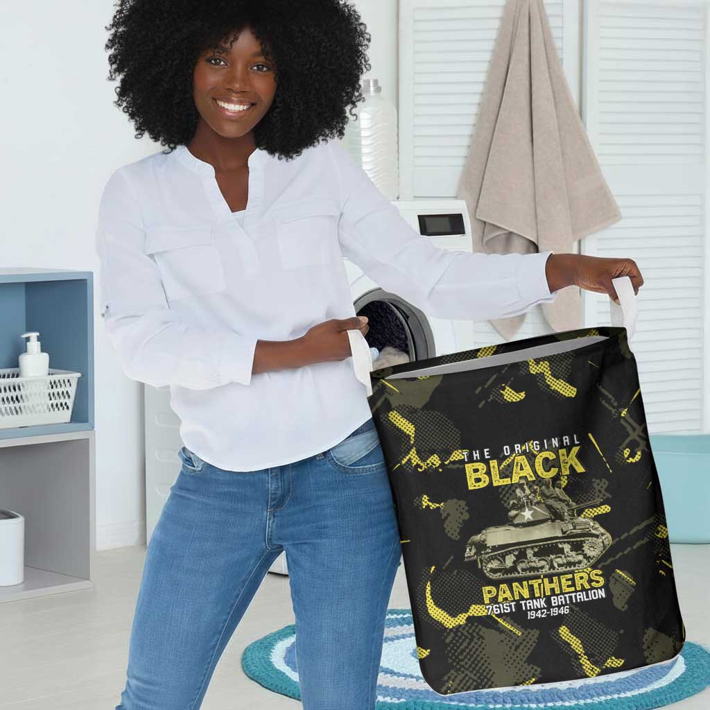 The Original Black Panthers 761st Tank Battalion Laundry Basket African American Heroes - African Pride