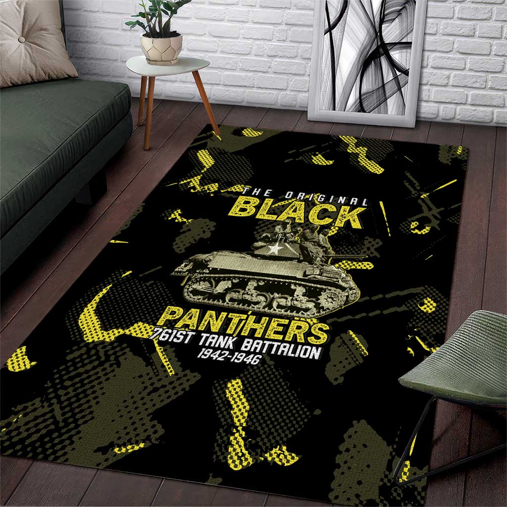 The Original Black Panthers 761st Tank Battalion Area Rug African American Heroes - African Pride