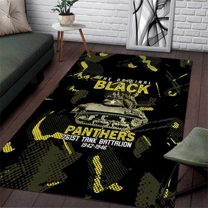 The Original Black Panthers 761st Tank Battalion Area Rug African American Heroes - African Pride