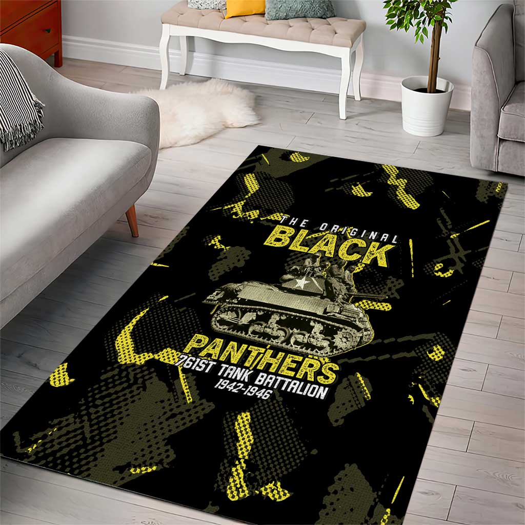 The Original Black Panthers 761st Tank Battalion Area Rug African American Heroes - African Pride