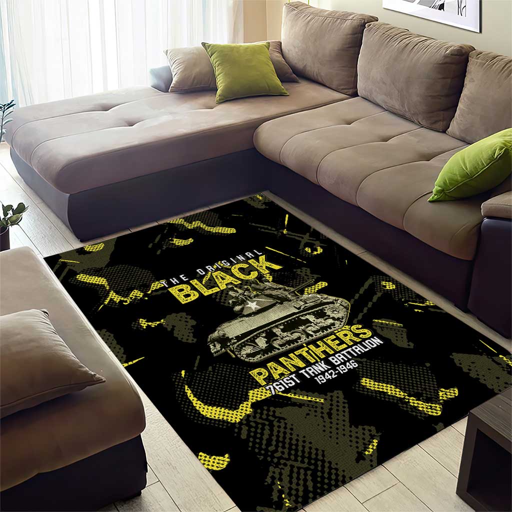 The Original Black Panthers 761st Tank Battalion Area Rug African American Heroes - African Pride