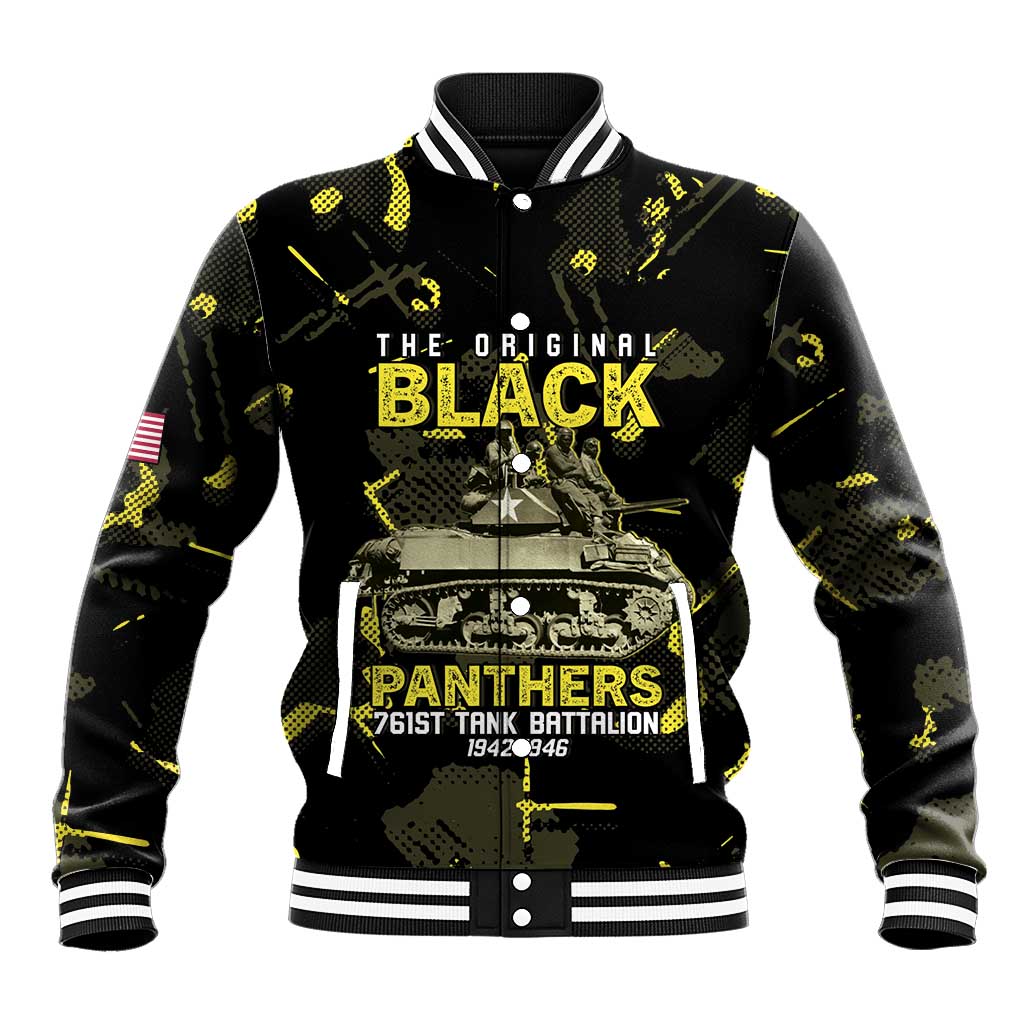 The Original Black Panthers 761st Tank Battalion Baseball Jacket African American Heroes - African Pride