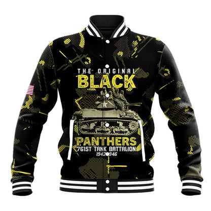 The Original Black Panthers 761st Tank Battalion Baseball Jacket African American Heroes - African Pride