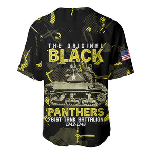 The Original Black Panthers 761st Tank Battalion Baseball Jersey African American Heroes - African Pride