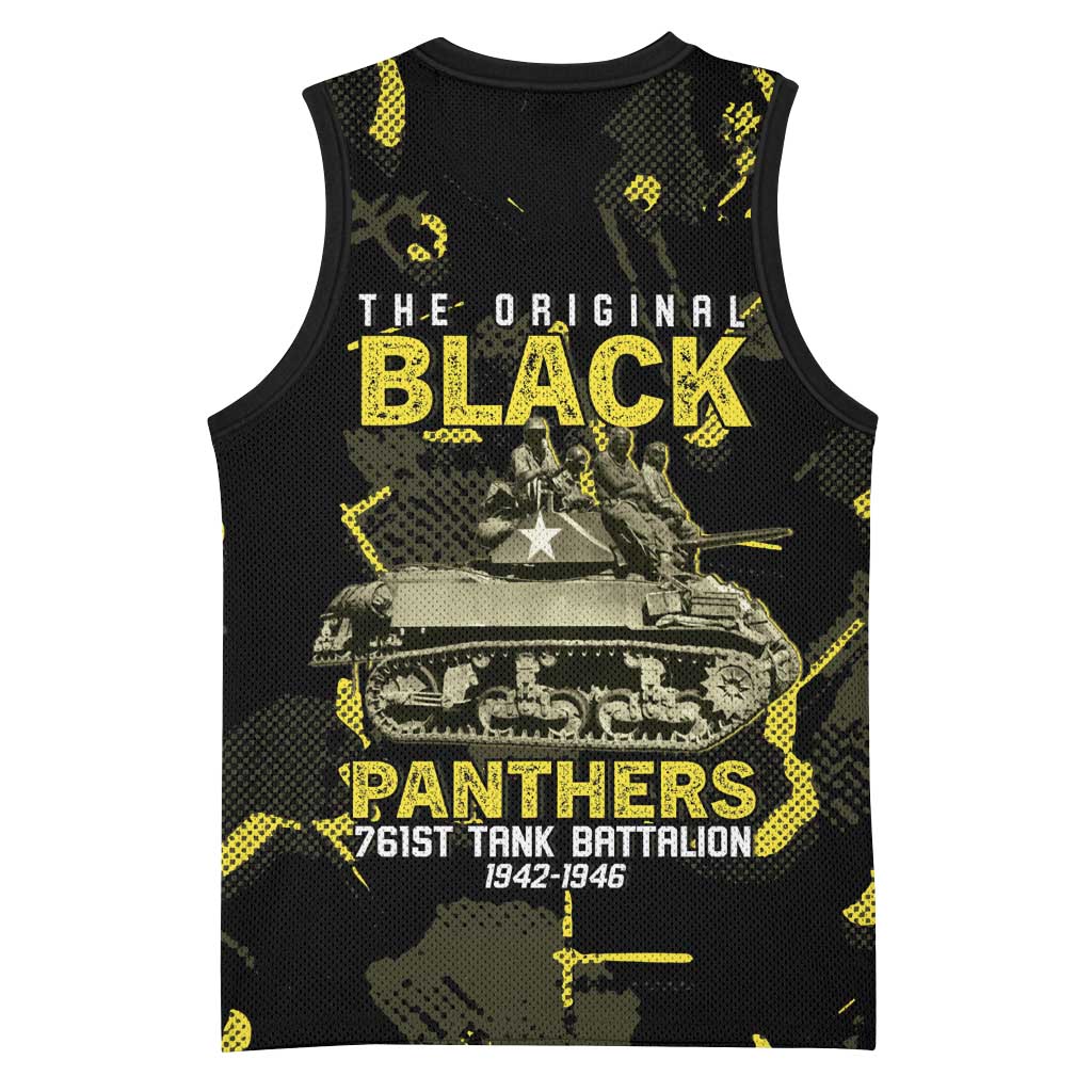 The Original Black Panthers 761st Tank Battalion Basketball Jersey African American Heroes - African Pride