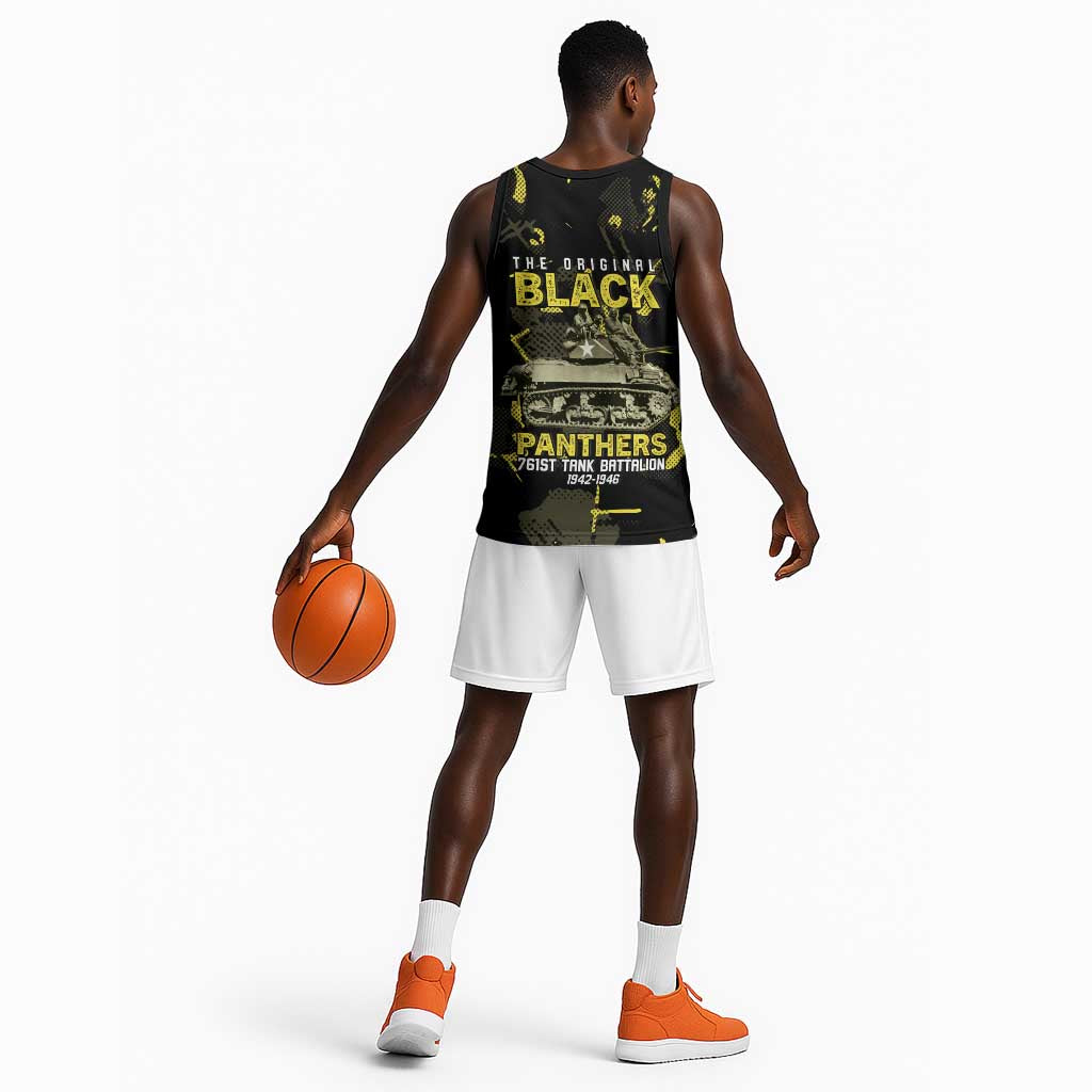 The Original Black Panthers 761st Tank Battalion Basketball Jersey African American Heroes - African Pride