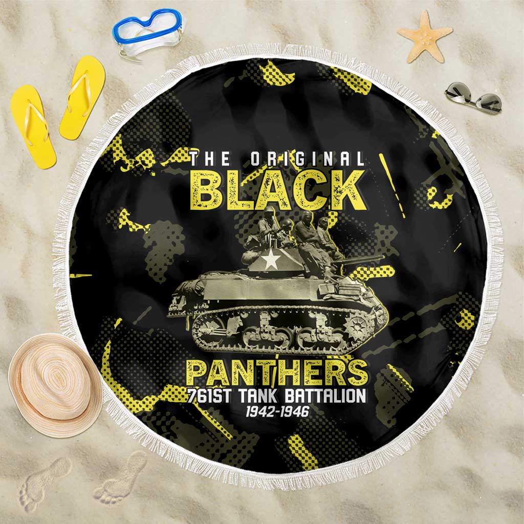 The Original Black Panthers 761st Tank Battalion Beach Blanket African American Heroes - African Pride