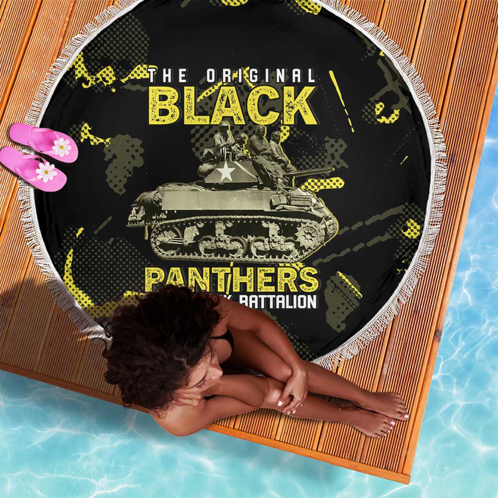 The Original Black Panthers 761st Tank Battalion Beach Blanket African American Heroes - African Pride