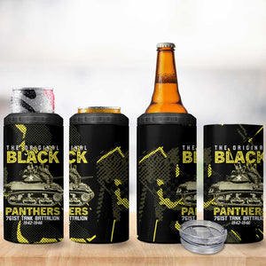 The Original Black Panthers 761st Tank Battalion 4 in 1 Can Cooler Tumbler African American Heroes - African Pride
