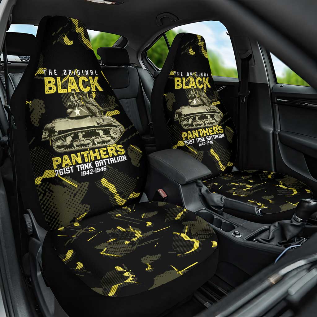 The Original Black Panthers 761st Tank Battalion Car Seat Cover African American Heroes - African Pride