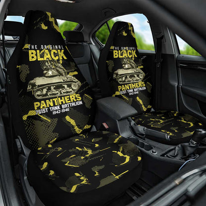 The Original Black Panthers 761st Tank Battalion Car Seat Cover African American Heroes - African Pride