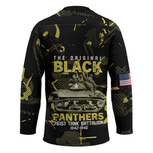The Original Black Panthers 761st Tank Battalion Hockey Jersey African American Heroes - African Pride