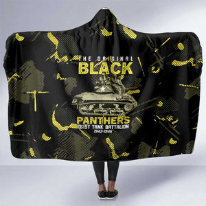The Original Black Panthers 761st Tank Battalion Hooded Blanket African American Heroes - African Pride