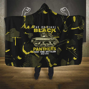 The Original Black Panthers 761st Tank Battalion Hooded Blanket African American Heroes - African Pride
