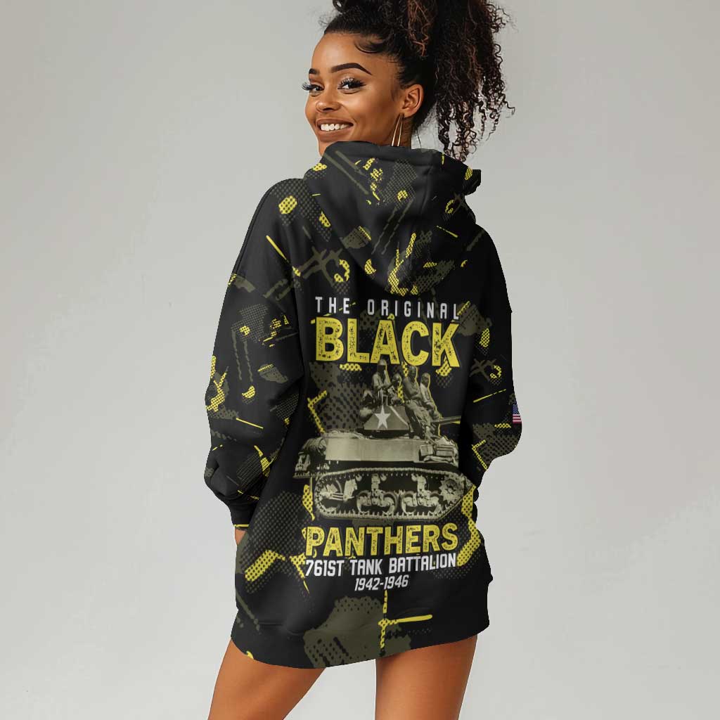 The Original Black Panthers 761st Tank Battalion Hoodie Dress African American Heroes - African Pride
