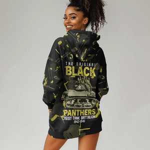 The Original Black Panthers 761st Tank Battalion Hoodie Dress African American Heroes - African Pride
