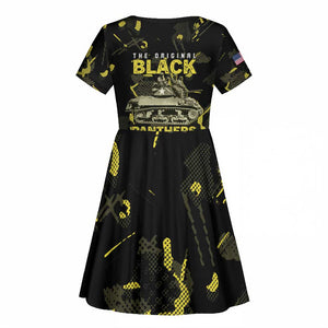 The Original Black Panthers 761st Tank Battalion Kid Short Sleeve Dress African American Heroes - African Pride