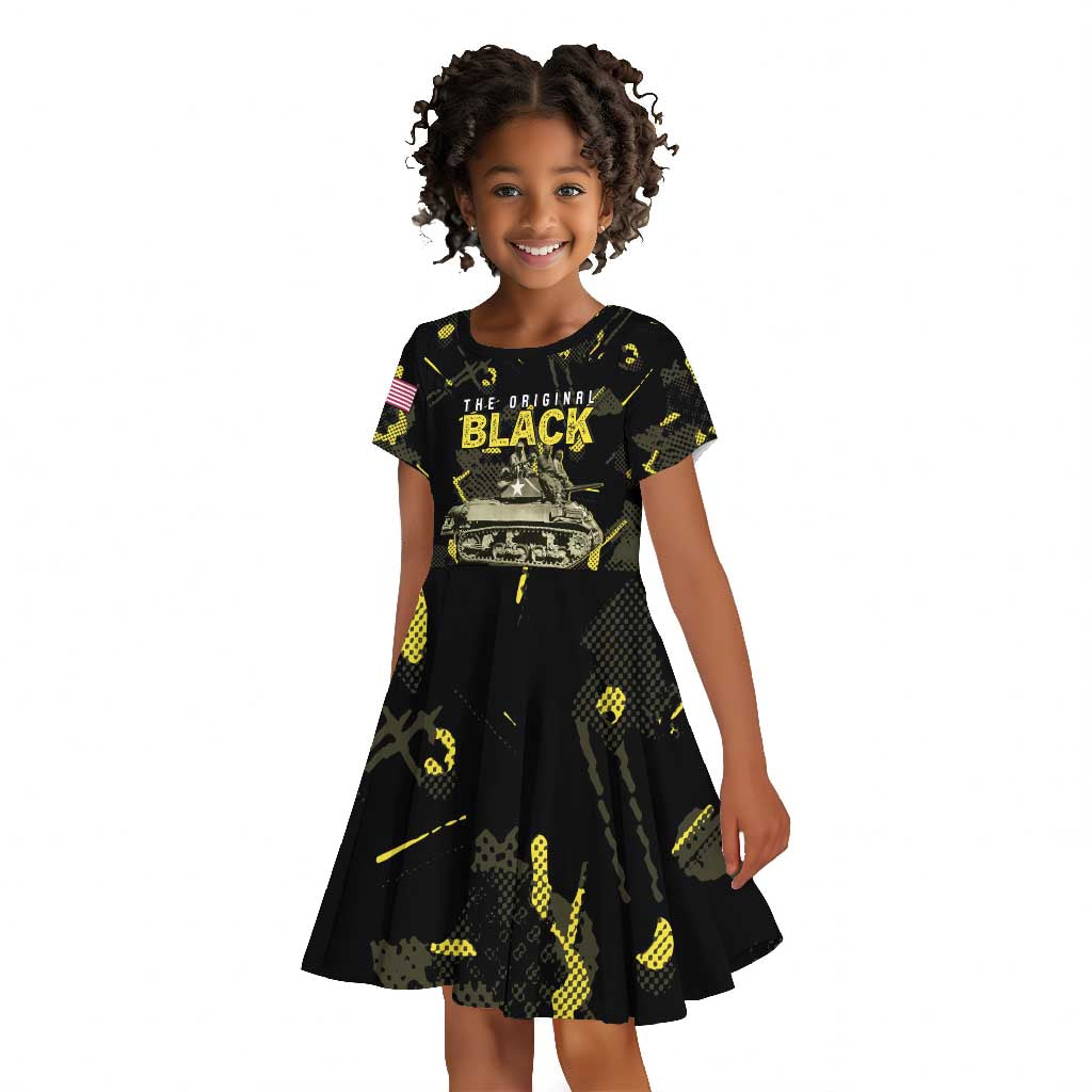 The Original Black Panthers 761st Tank Battalion Kid Short Sleeve Dress African American Heroes - African Pride