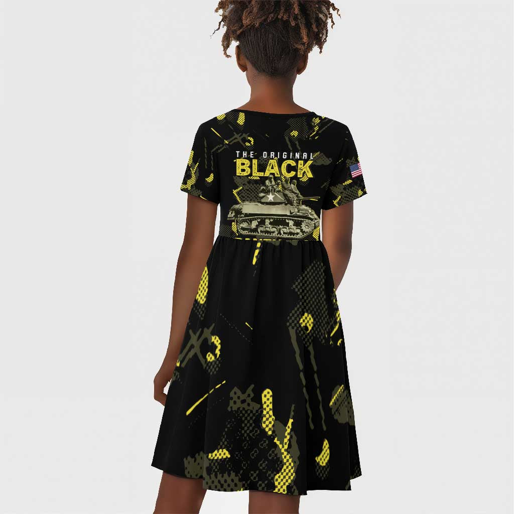The Original Black Panthers 761st Tank Battalion Kid Short Sleeve Dress African American Heroes - African Pride