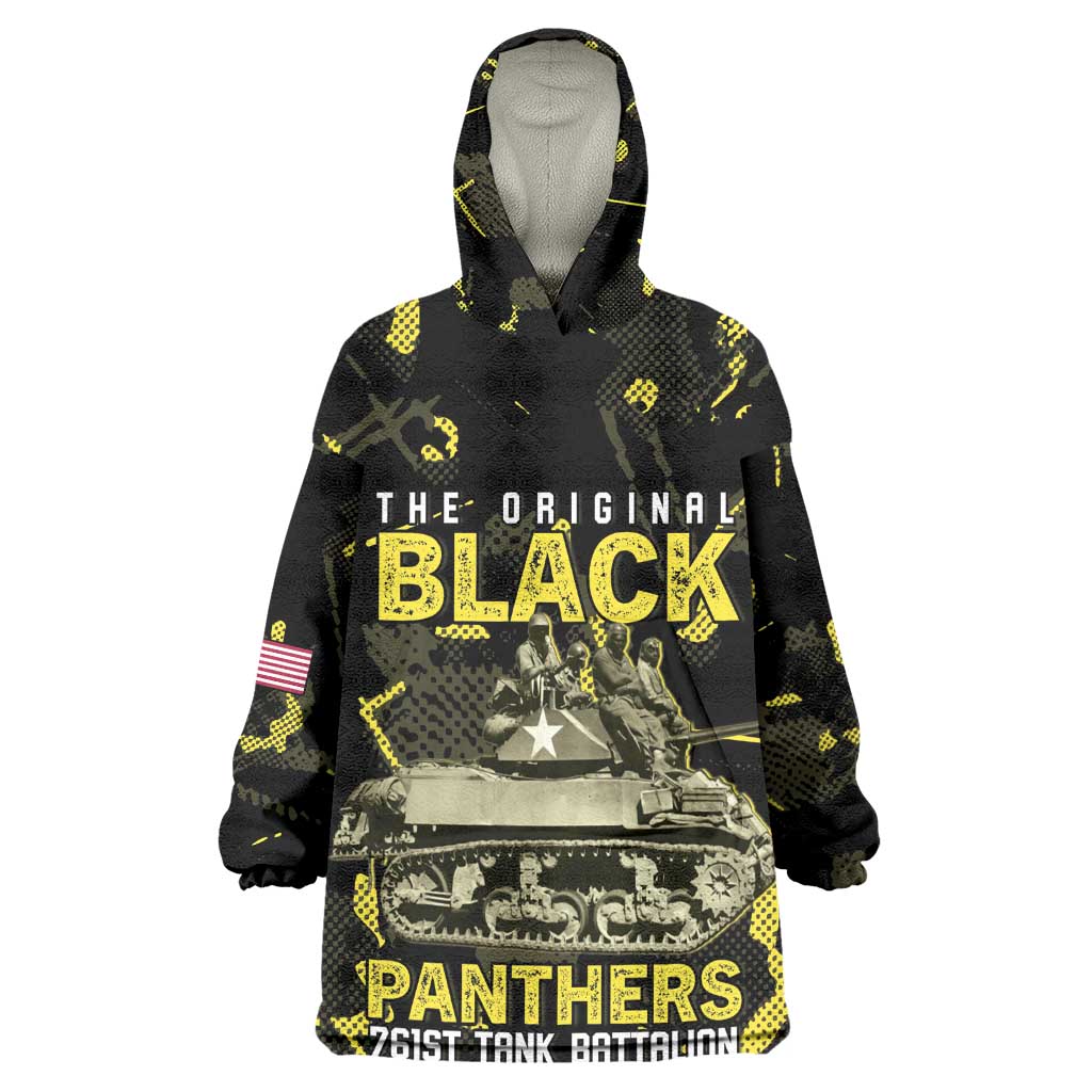 The Original Black Panthers 761st Tank Battalion Kid Wearable Blanket Hoodie African American Heroes - African Pride