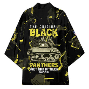 The Original Black Panthers 761st Tank Battalion Kimono African American Heroes - African Pride