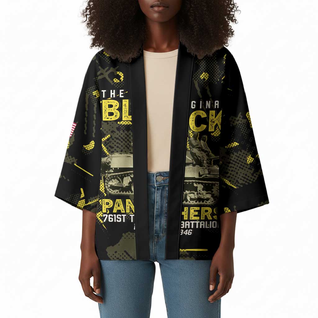 The Original Black Panthers 761st Tank Battalion Kimono African American Heroes - African Pride