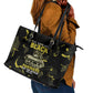 The Original Black Panthers 761st Tank Battalion Leather Tote Bag African American Heroes - African Pride