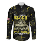 The Original Black Panthers 761st Tank Battalion Long Sleeve Button Shirt African American Heroes - African Pride