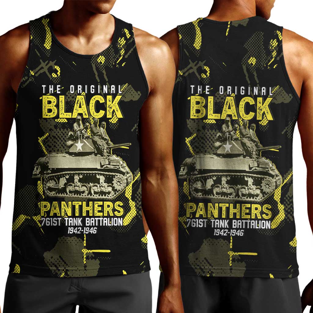 The Original Black Panthers 761st Tank Battalion Men Tank Top African American Heroes - African Pride