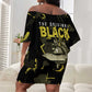The Original Black Panthers 761st Tank Battalion Off Shoulder Short Dress African American Heroes - African Pride