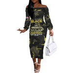 The Original Black Panthers 761st Tank Battalion Off The Shoulder Long Sleeve Dress African American Heroes - African Pride