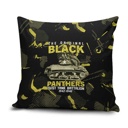 The Original Black Panthers 761st Tank Battalion Pillow Cover African American Heroes - African Pride