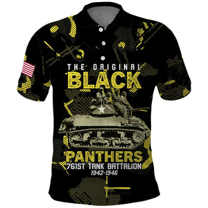 The Original Black Panthers 761st Tank Battalion Polo Shirt African American Heroes - African Pride