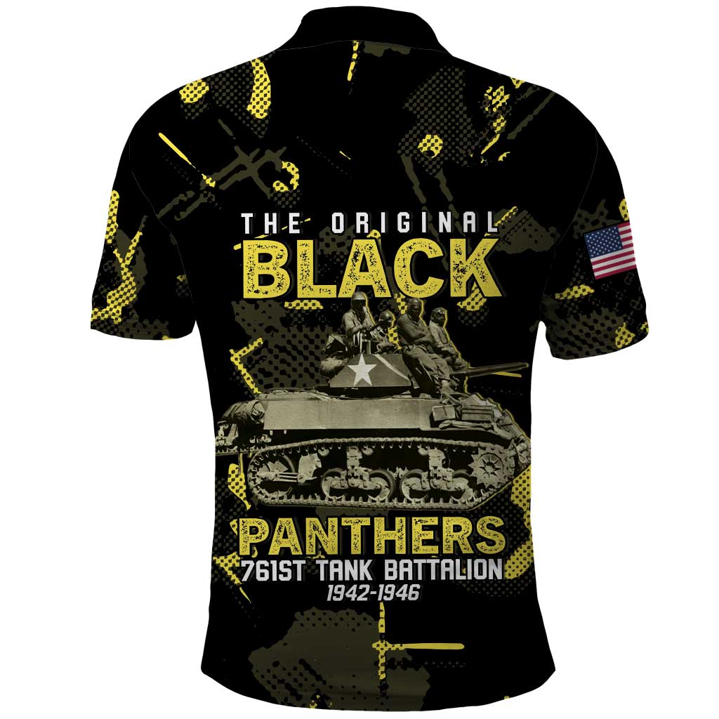 The Original Black Panthers 761st Tank Battalion Polo Shirt African American Heroes - African Pride