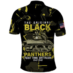 The Original Black Panthers 761st Tank Battalion Polo Shirt African American Heroes - African Pride