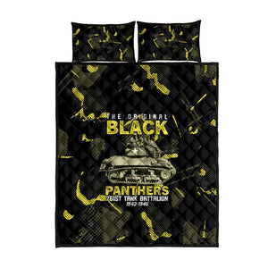 The Original Black Panthers 761st Tank Battalion Quilt Bed Set African American Heroes - African Pride
