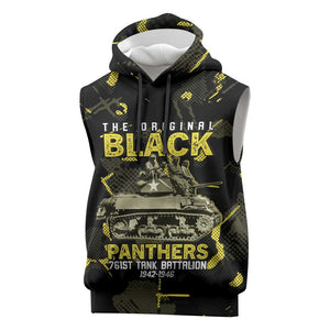 The Original Black Panthers 761st Tank Battalion Sleeveless Hoodie African American Heroes - African Pride