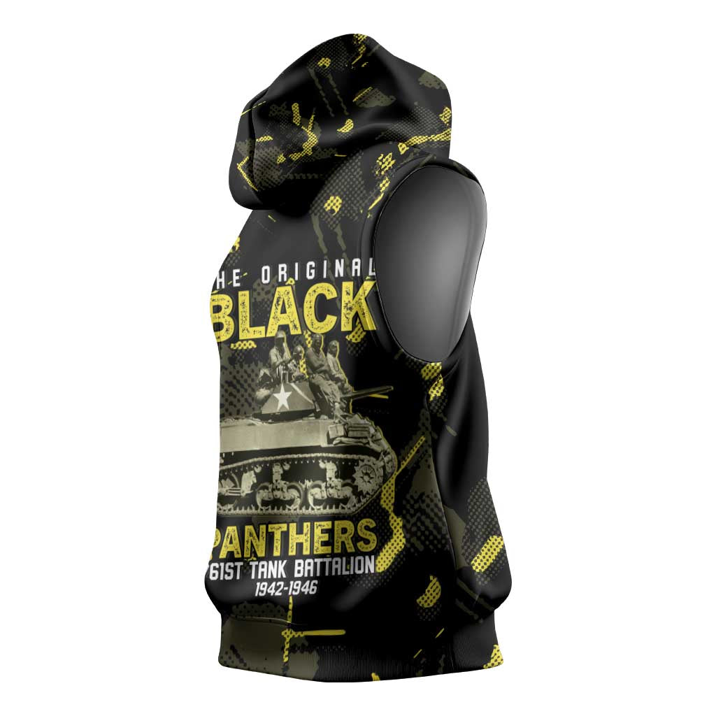 The Original Black Panthers 761st Tank Battalion Sleeveless Hoodie African American Heroes - African Pride
