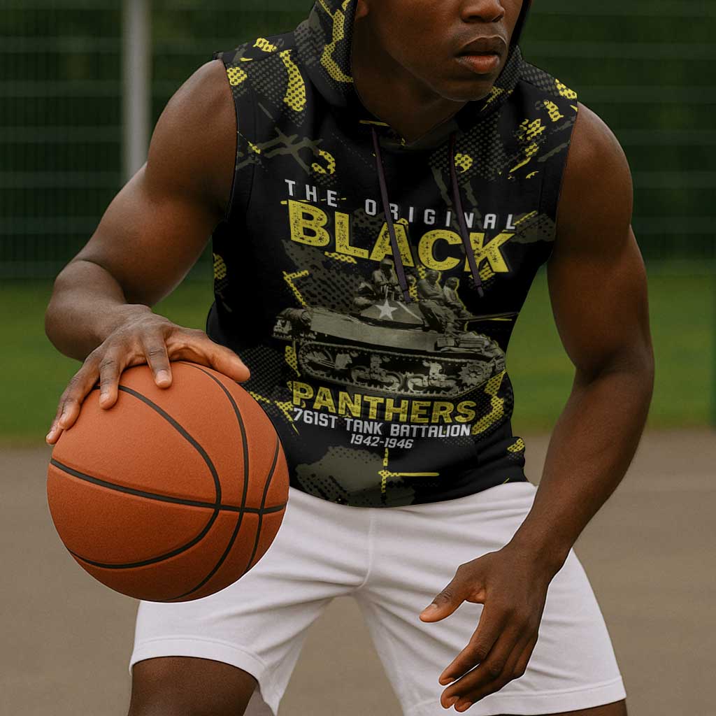 The Original Black Panthers 761st Tank Battalion Sleeveless Hoodie African American Heroes - African Pride
