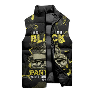 The Original Black Panthers 761st Tank Battalion Sleeveless Puffer Jacket African American Heroes - African Pride