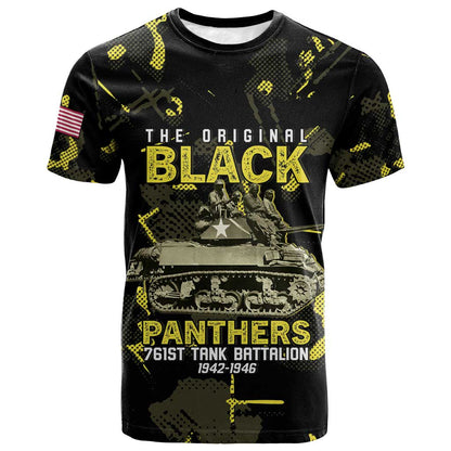 The Original Black Panthers 761st Tank Battalion T shirt African American Heroes - African Pride