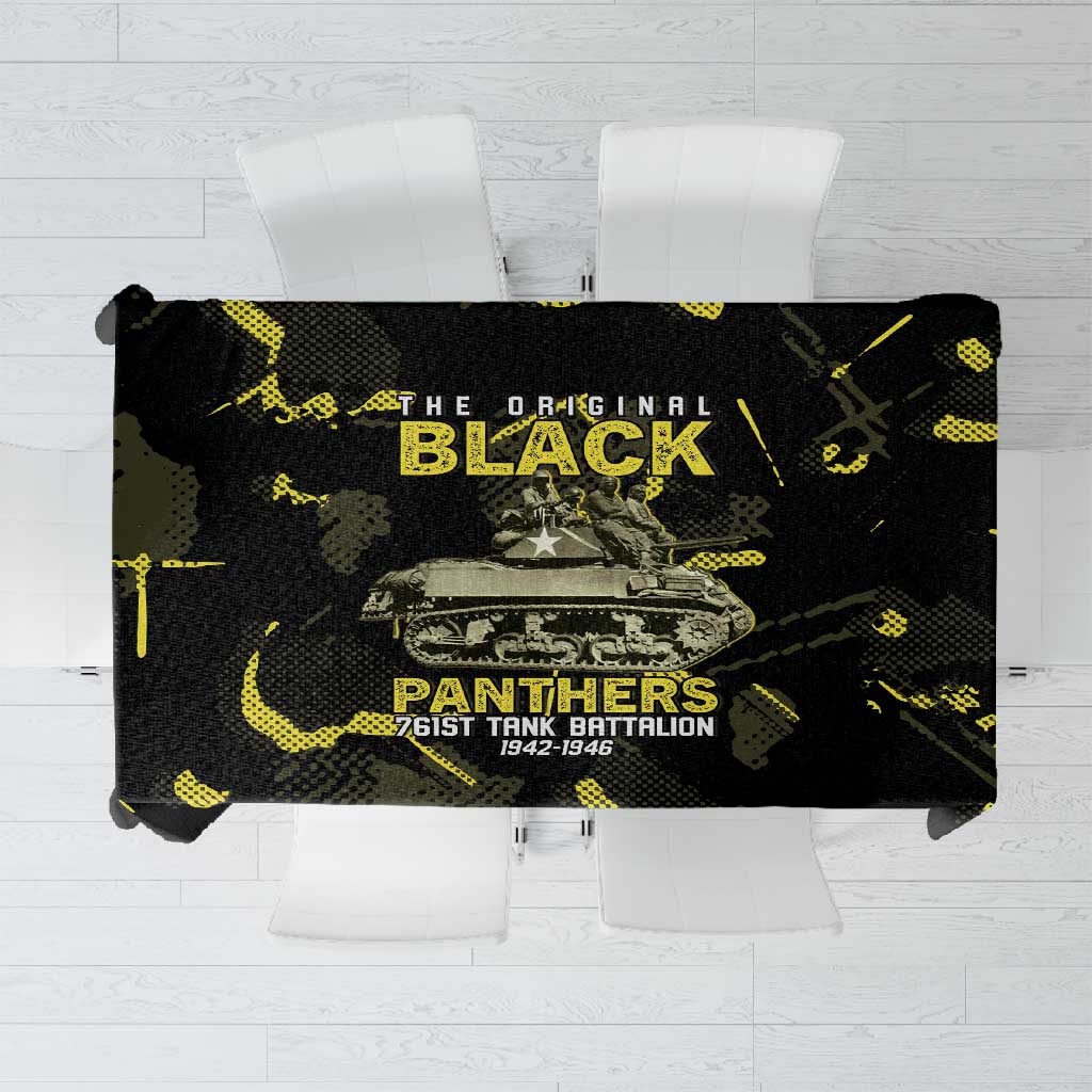 The Original Black Panthers 761st Tank Battalion Tablecloth African American Heroes - African Pride