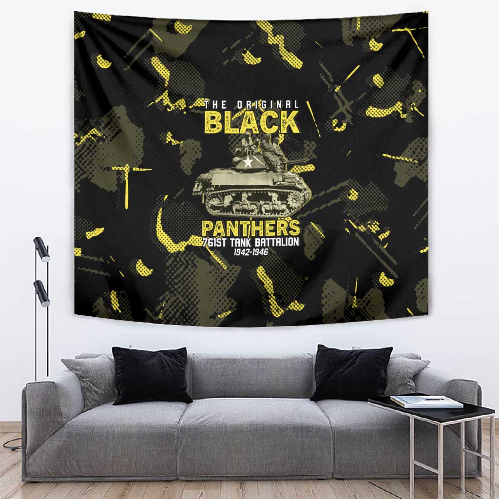 The Original Black Panthers 761st Tank Battalion Tapestry African American Heroes - African Pride